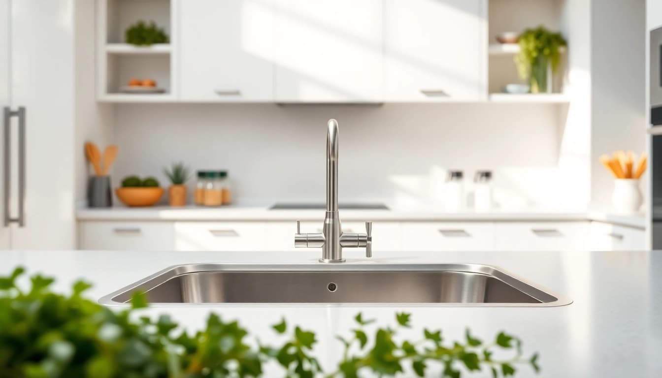 Discover the elegance of steel sinks stainless showcased prominently in a modern kitchen.