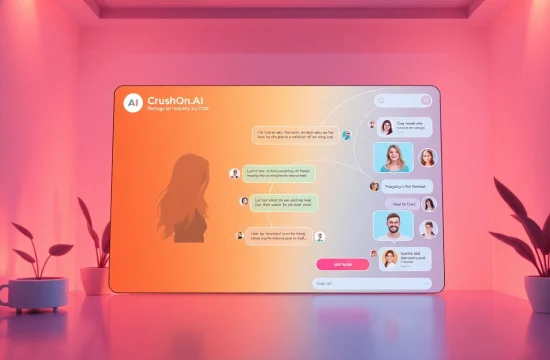 Interactive CrushOn AI chat interface showcasing vibrant AI characters and engaging user experience.